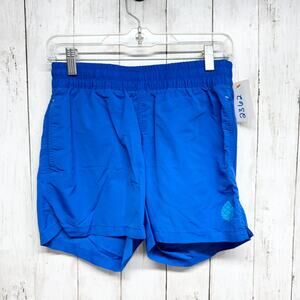 Free People Stio Shorts Small Blue Lightweight Zip Back Pocket Athletic Pockets